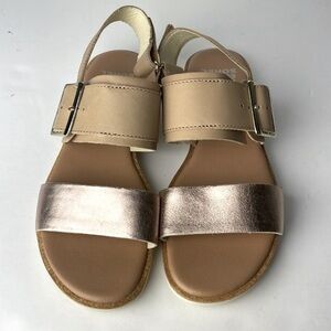 Sorel Ella 3 Slingback Metallic Leather Sandals